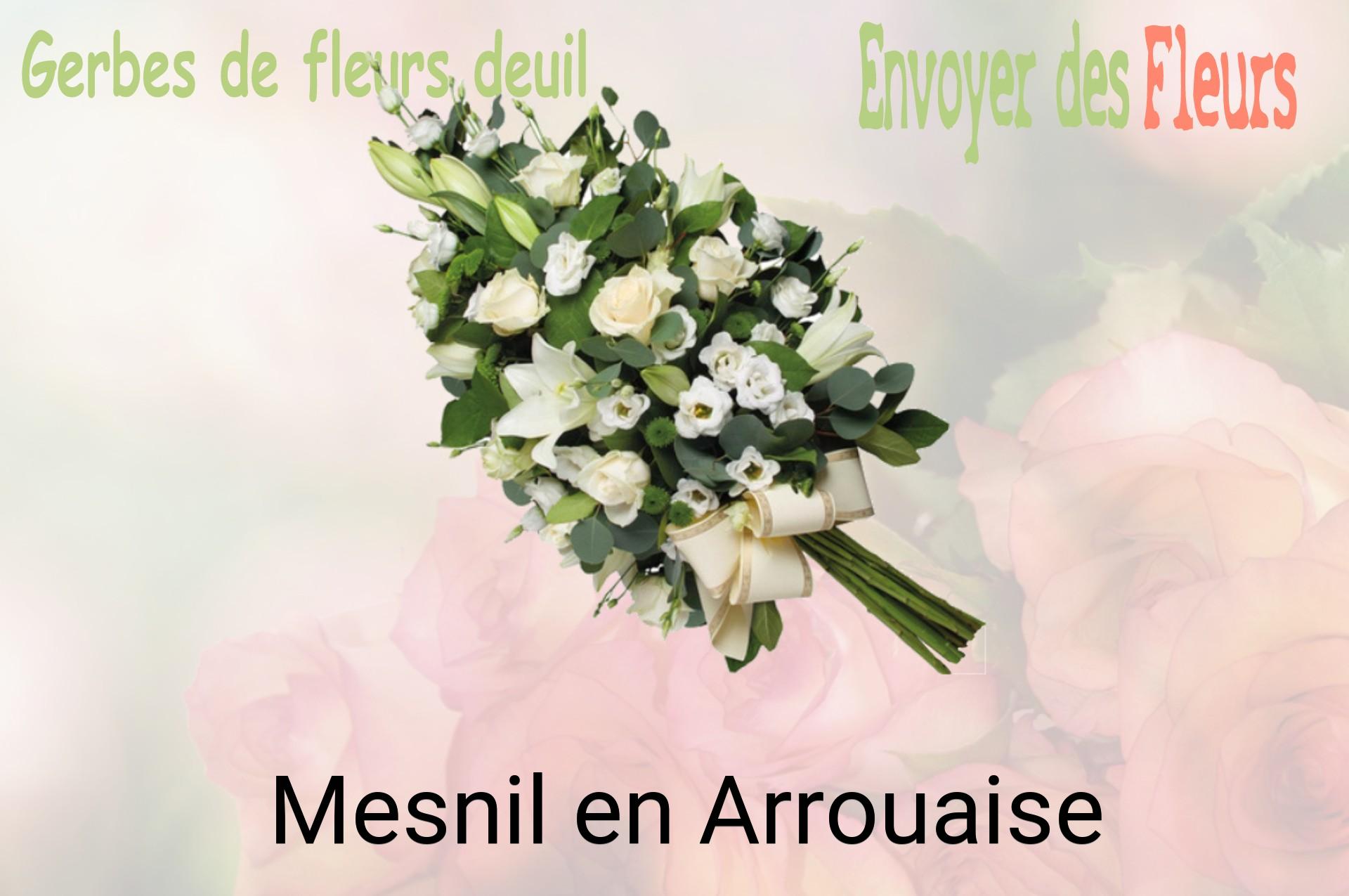 Gerbe de fleurs de deuil livrée à Mesnil-en-Arrouaise